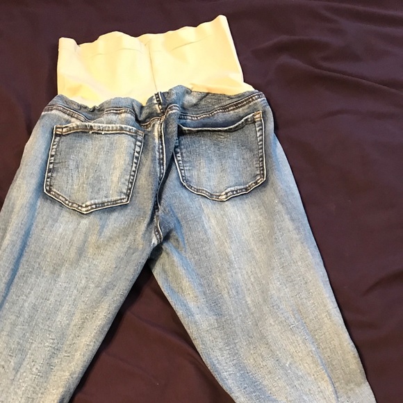 Blue savvy Materntiy cropped distressed jeans - Picture 2 of 2